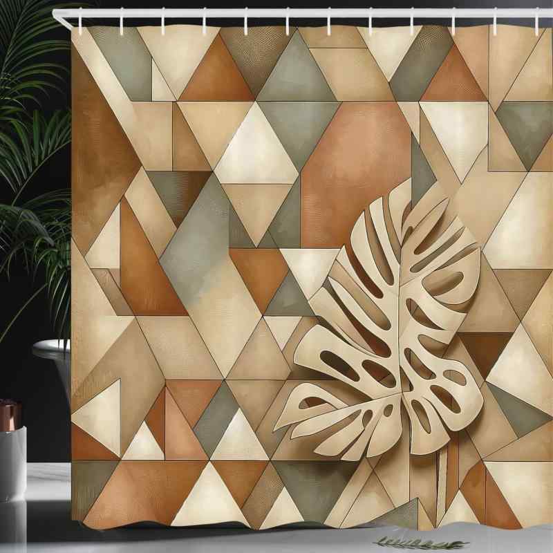 シャワーカーテン モダンアート 植物柄 花柄 デジタルプリント 浴室 バスルーム 目隠し 間仕切り 防水 ポリエステル製 おしゃれ インテリア雑貨 多サイズ対応