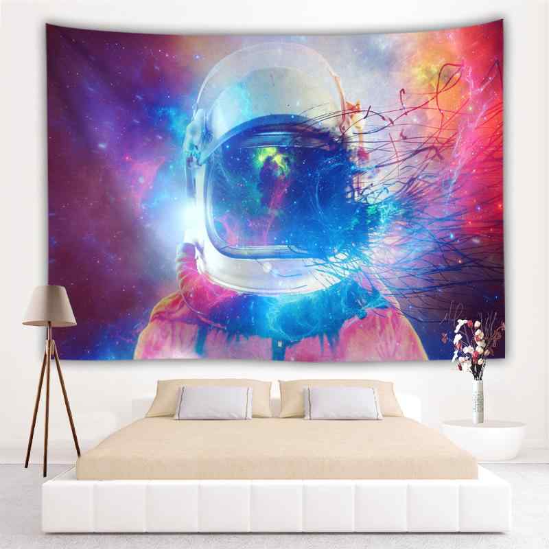 タペストリー 宇宙飛行士柄 壁掛け 飾り布 ポリエステル ウォールデコ おしゃれ 大判 正方形 リビング ..
