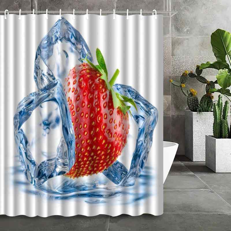 シャワーカーテン 氷模様 デジタルプリント 撥水加工 ポリエステル 浴室 バスルーム 目隠し 清潔 簡単..