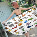 ビーチタオル 大判 スクエア マイクロファイバー 吸水速乾 軽量 キャラクター柄 かわいい プール 海水浴 レジャー アウトドア用 ポリエステル