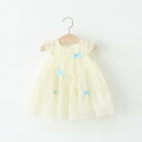 ワンピース キッズ 女の子 ベビー ノースリーブ プリンセスドレス リボン うさ耳 かわいい 韓国風 シフォン ポリエステル コットン アイボリー 夏 柔らかい お出かけ 発表会 フォーマル