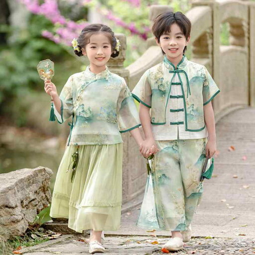 民族衣装 キッズ 子供 男の子 女の子 漢服 唐装 チャイナドレス 新中華風 古風 クラシック レトロ 春夏 薄手 プリント柄 発表会 イベント 再生繊維 民族衣装 キッズ 子供 男の子 女の子 漢服 唐装 チャイナドレス 新中華風 古風 クラシック レトロ 春夏 薄手 プリント柄 発表会 イベント 再生繊維