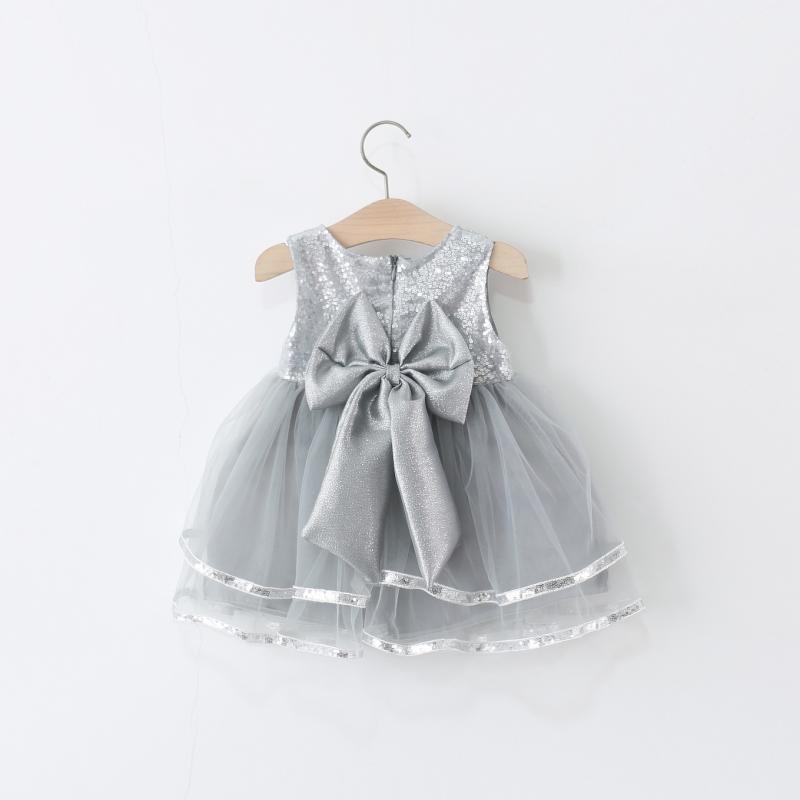 ワンピース ドレス 女の子 ベビー キッズ 子供 スパンコール リボン チュール ふわふわ Aライン プリン..