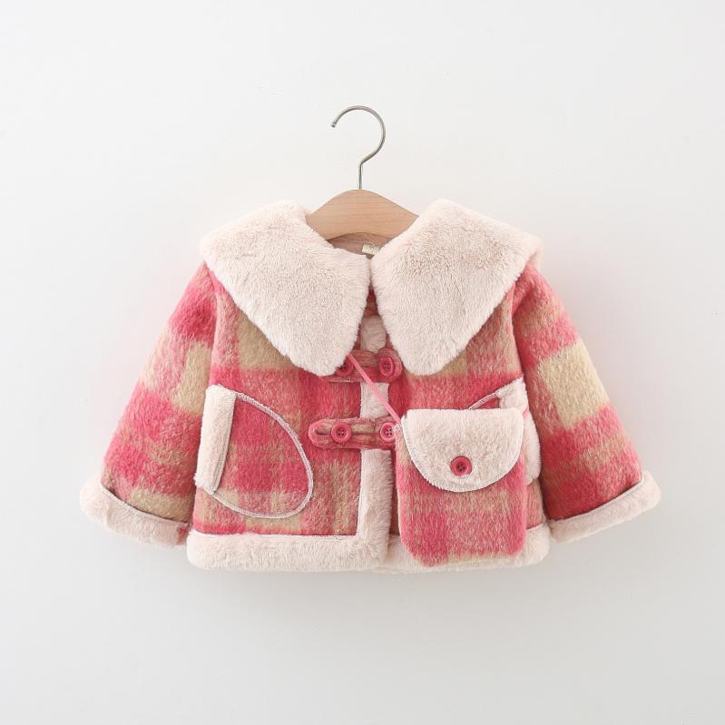 コート 女の子 ベビー キッズ ガールズ 冬物 アウター ジャケット 厚手 裏ボア 暖かい 防寒 チェック柄..