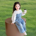 子供服 女の子 ベビー キッズ デニム セットアップ 3点セット 韓国風 おしゃれ かわいい カジュアル 普段使い 綿混 春秋 長ズボン 長袖
