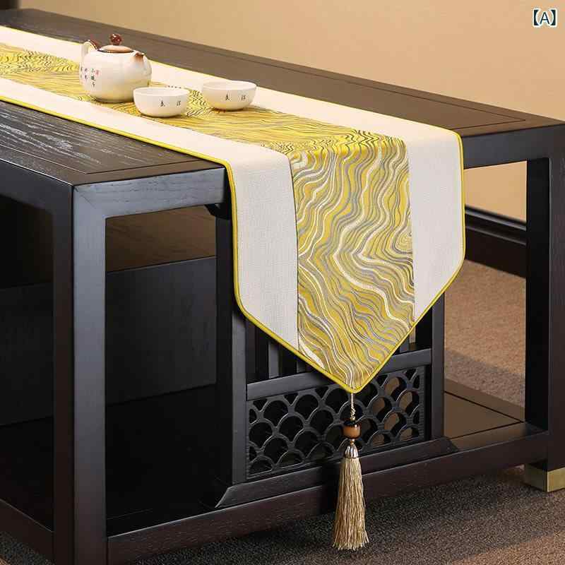 テーブルランナー テーブルクロス 布製 ネオチャイニーズ 禅スタイル 和モダン 滑り止め ダイニング リビング 茶卓 テレビ台 マット カバー