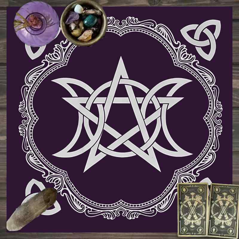 テーブルクロス タロットクロス タロット占い用 祭壇布 テーブルゲーム装飾 太陽 月 花柄 ボタニカル 北欧風 スクエア 超ソフト 耐久性 おしゃれ 断熱