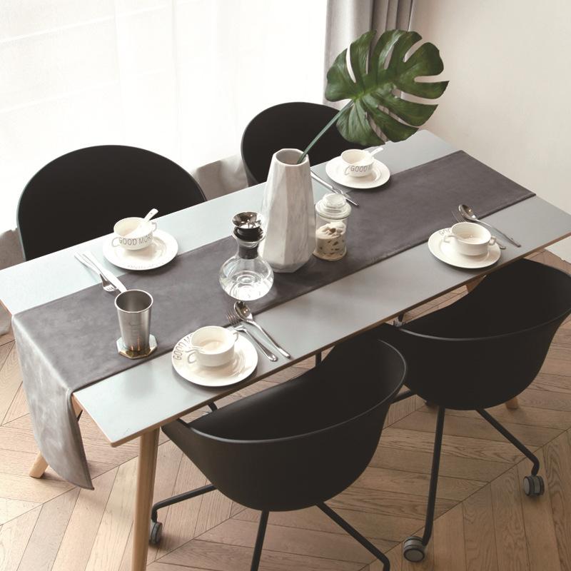 テーブルクロス 高級感 ライトラグジュアリー オランダベルベット 無地 長方形 滑り止め 耐熱 撥水 断熱 コーヒーテーブル テレビ台 テーブルランナー テーブルマット モダン シンプル