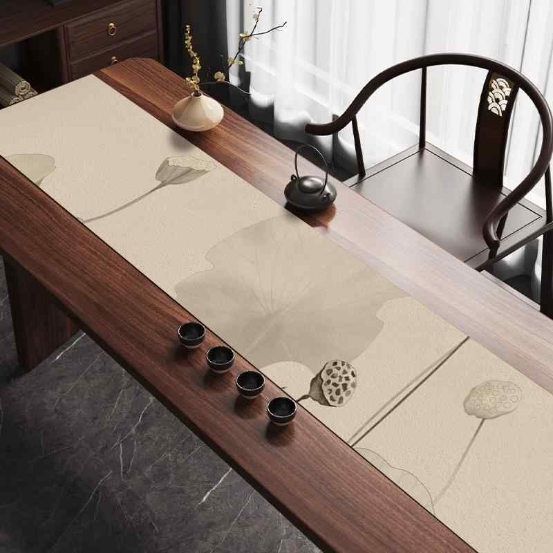 テーブルランナー 新中式スタイル 高級感 ポリエステル 茶道 ティーテーブル用 リビング 書斎 ダイニング 飾り インテリア ロング丈 モダンチャイナ風 クラシック柄