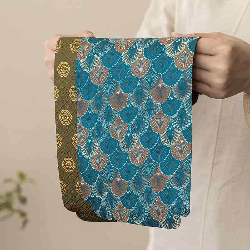 テーブルランナー リバーシブル レトロ 高級感 ジャガード織り 茶席マット 新中華風 和モダン 禅風 防水 綿麻 ティーテーブルクロス