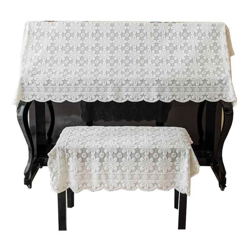 ピアノ 電子ピアノ 防塵カバー フレンチレトロ モダン シンプル ハーフタイプ フルタイプ 椅子カバー 高級感 花柄 ベージュ インテリア おしゃれ