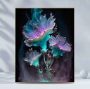 ダイヤモンドアート キット 大人 初心者向け 5D 幻想的な花柄 動物柄 丸ビーズ 全面貼り キャンバス DIY 手作り フレームレス モダン シンプル リビング 寝室 装飾 かわいい(x2)