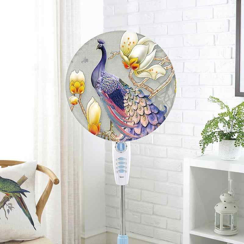 扇風機カバー 丸型 フロア扇風機用 スタンド扇風機対応 保護カバー 防塵 安全対策 ポリエステル繊維製 ..