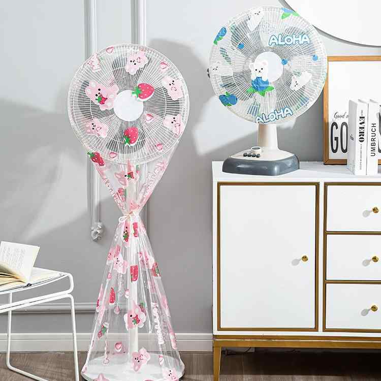 扇風機 カバー 保護ケース 家庭用 リビング 寝室 子供部屋 PEVA素材 防塵 汎用 アニマル柄 キャラクタ..