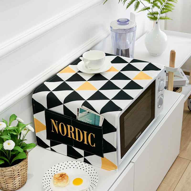 楽天花りぼん家電カバー 多目的 防塵 防油 電子レンジ オーブン 冷蔵庫 洗濯機用 マルチクロス 布製 スクエアマット キッチン 家庭用 おしゃれ柄