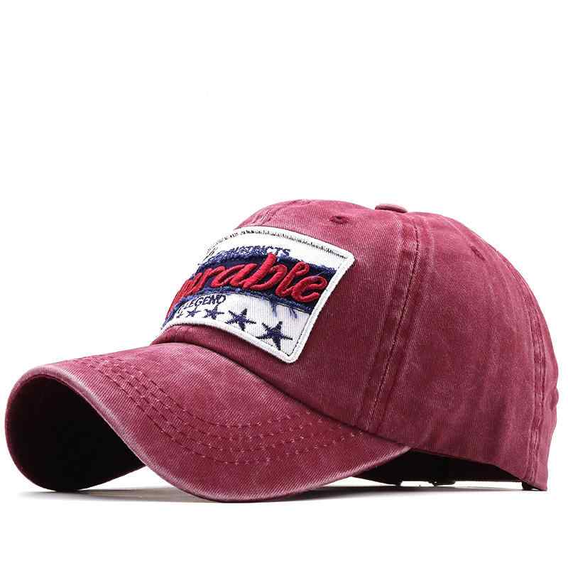 キャップ ユニセックス 男女兼用 綿 ウォッシュ加工 ユーズド加工 斜体 ビッグレター 刺繍 アルファベット アウトドア 日よけ 紫外線対策 通気性 防水 防風 小顔効果 丸型 短つば カーブつば カジュアル 普段使い(4)