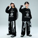 キッズ ダンスウェア 男の子 女の子 ヒップホップ ストリートダンス タイダイ 絞り染め 長ズボン 上下セット ジュニア ステージ 衣装 春秋 綿 コットン