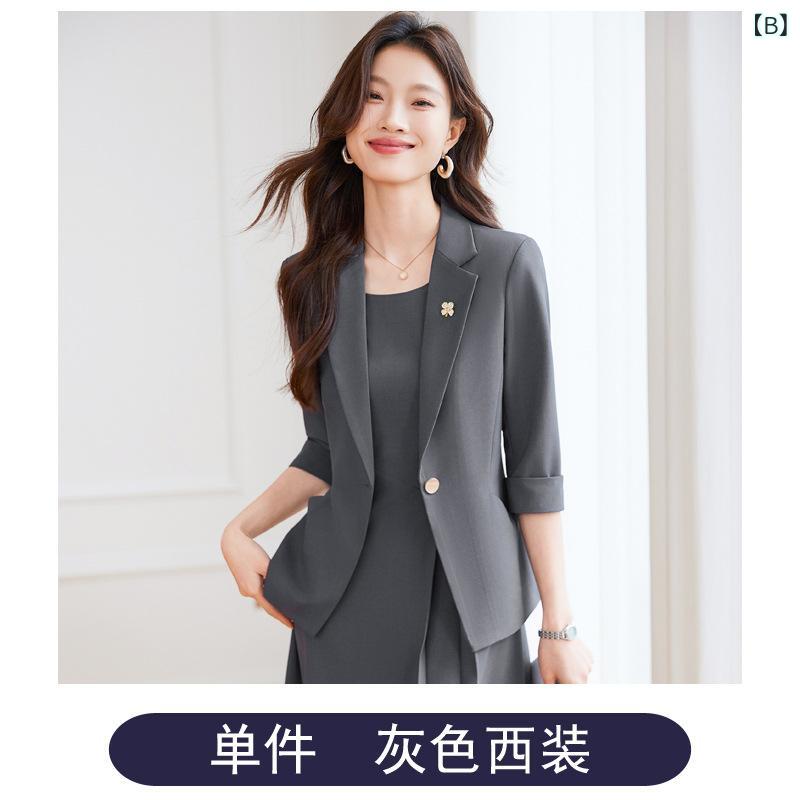 テーラードジャケット レディース 秋 薄手 長袖 レトロ カジュアル 大人カジュアル 綿麻 トリアセテート シングルブレスト 2つボタン 羽織り