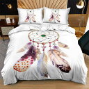 寝具 3D ボヘミアン柄 デジタルプリント 布団カバー 3点セット 4点セット フラットシーツ ポリエステル モダン シンプル ベッドルーム用 高品質 肌触り快...