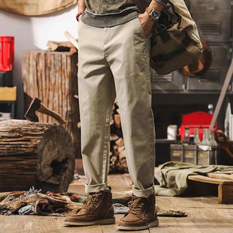 カーゴパンツ メンズ 春秋 アメリカン レトロ ストレート ロングパンツ ゆったり カジュアルパンツ 綿 ..