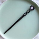 かんざし 簪 黒檀 木製 アメジスト 朱砂 ハート形 手作り ハンドメイド 中国風 クラシック レトロ まとめ髪 アップヘア 髪飾り ヘアスティック 和装 普段...