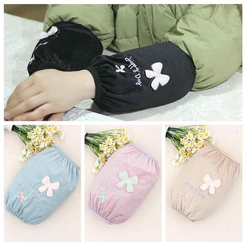 アームカバー 女性用 中丈 防汚 オフィス 通勤 普段使い 秋冬 防寒 快適 腕カバー 袖口 ブラック ライトグレー ピンク ベージュ