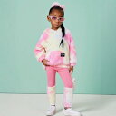 セットアップ キッズ 女の子 3歳から8歳向け あったか 裏起毛 フリース ボア タイダイ柄 パーカー 長袖 レギンス 長ズボン 上下セット ピンク 秋冬