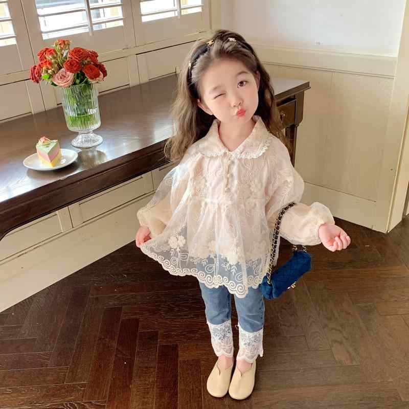 ブラウス キッズ 女の子 ベビー インフルエンサー レース チュニック 長袖 かわいい おしゃれ 韓国風 柔らかい 肌触り 春秋 お出かけ 普段使い
