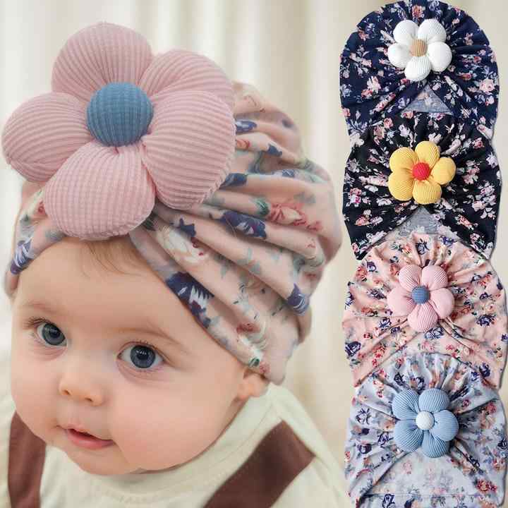 ベビー キャップ 新生児 幼児 赤ちゃん用 欧米風 プリント柄 かわいい シンプル ソフト ポリエステル素..