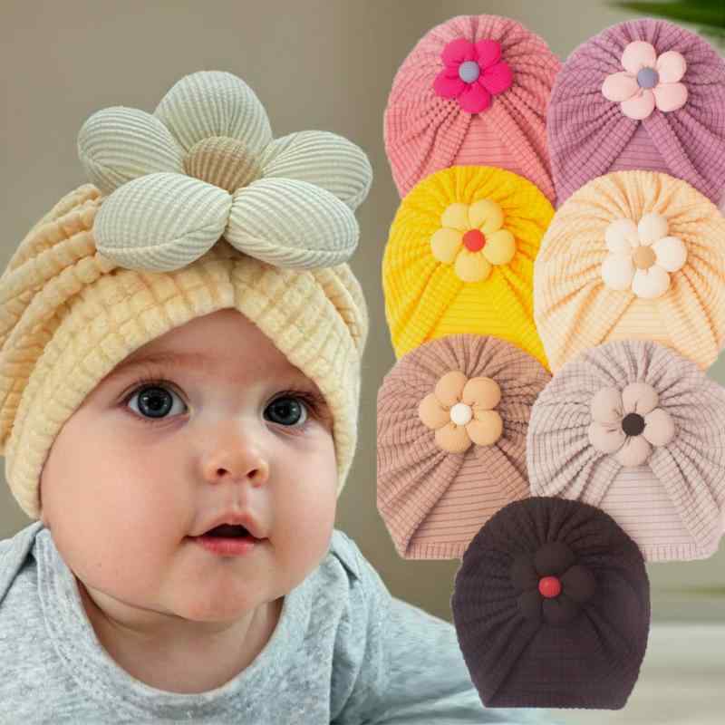 ニット帽 ベビー キッズ 子供用 秋冬 かわいい 花柄 無地 保温 防風 通気性 丸型 シンプル カジュアル 赤ちゃん 帽子 乳幼児 0歳 1歳 2歳