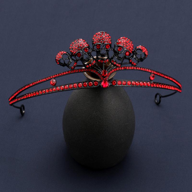 頭飾り レディース 女性用 ゴシック 王冠 スカル クラウン 魔女 ヘッドバンド 仮装 ハロウィン コスプレ イベント パーティー ダンス 舞台 撮影 ダーク系...