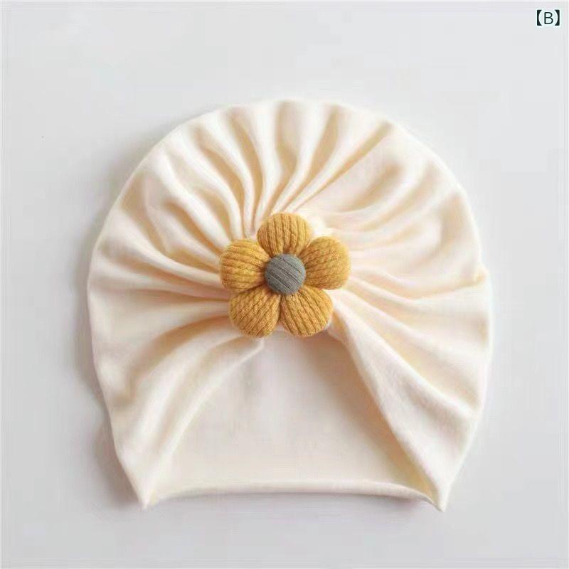 ベビー帽子 新生児 0-12ヶ月 泉門保護 薄手 インド帽 春夏 綿100% 小花柄 ピンク イエロー 保温 防風 かわいい 丸型 ナチュラル 普段使い 3