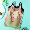 ブラジャー レディース ノンワイヤー シームレス ジェリーブラ 寄せ上げ 垂れ防止 モールドカップ 3/4カップ 細ストラップ 快適 ソフト ナイロン スパンデックス デイリーユース(x2)