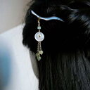 ヘアアクセサリー レディース 檀木 木製 かんざし サンダルウッド ヘアスティック 天然石 玉髄 平安扣モチーフ 髪飾り まとめ髪 アップヘア レトロ アンティ...