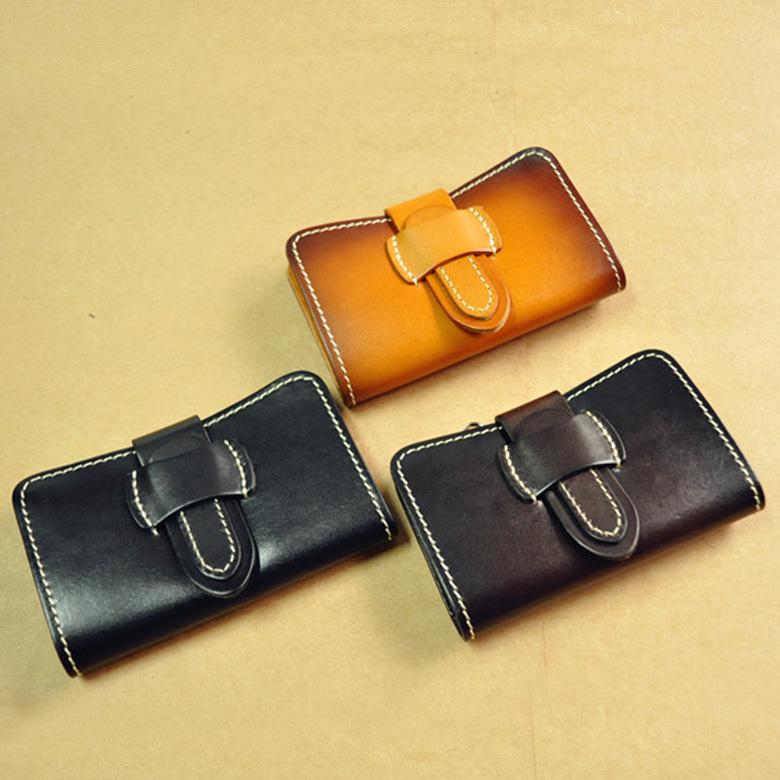 キーケース 鍵入れ ユニセックス 本革 牛革 ヌメ革 レトロ ヴィンテージ 切り替え カードケース カード..