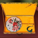 うちわ 花嫁 ウェディング 結婚式 婚礼 ブライダル 中国風 古風 赤 レッド 蘇州刺繍 両面刺繍 団扇 手作り 民族風 高級感 記念撮影 前撮り