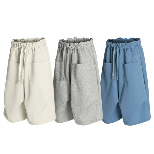 カーゴパンツ メンズ ルーズフィット ワイドシルエット ハーフパンツ 五分丈 プリーツデザイン ストリート トレンド 多ポケット コットンブレンド カジュアル カーゴパンツ メンズ ルーズフィット ワイドシルエット ハーフパンツ 五分丈 プリーツデザイン ストリート トレンド 多ポケット コットンブレンド カジュアル