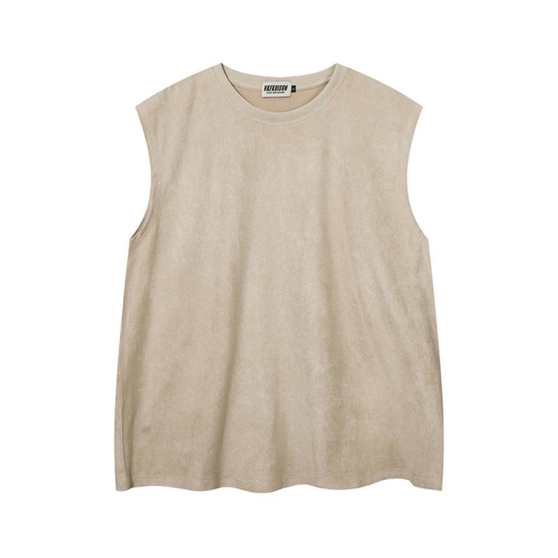 タンクトップ メンズ シンプル 無地 ゆったり ポリエステル ストリート カジュアル 普段使い スポーツ ..