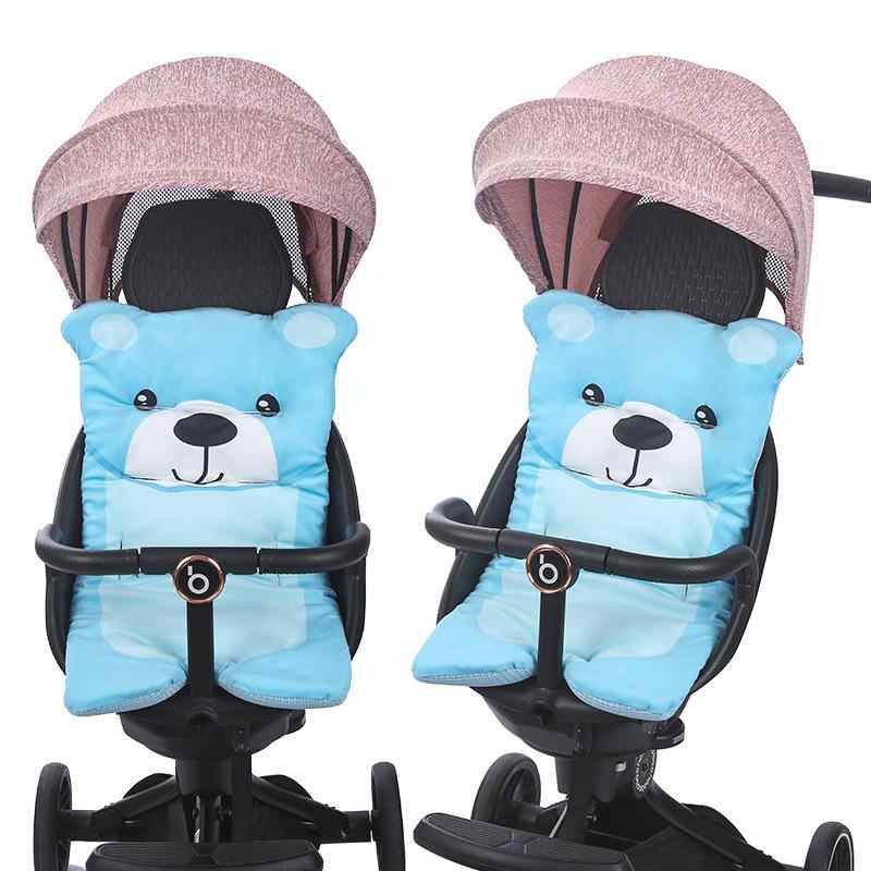 ベビーシートクッション ベビーカー チャイルドシート ベビーチェア用 くま柄 クリスタルベルベット コ..