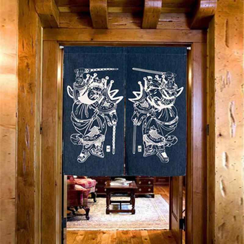 のれん 間仕切り 新中式 目隠し ファブリック 植物柄 寝室 キッチン 玄関 ダイニング 風水 冷気対策 ポリエステル製