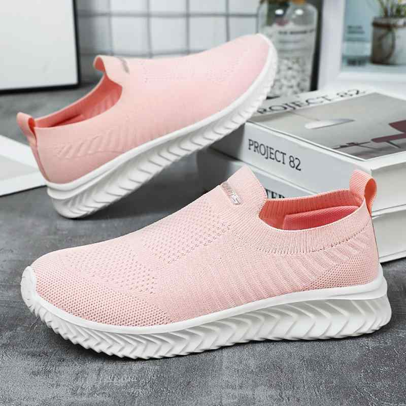 シューズ レディース スリッポン カジュアルシューズ メッシュ 通気性 夏用 普段使い ラウンドトゥ フラットヒール 蒸れない 楽ちん 快適 軽量 女性用