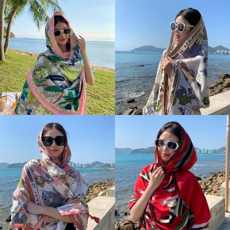 ショール エスニック柄 大判 2WAY 日よけ 紫外線対策 夏 冷房対策 ポリエステレ 旅行 ビーチ リゾート ..