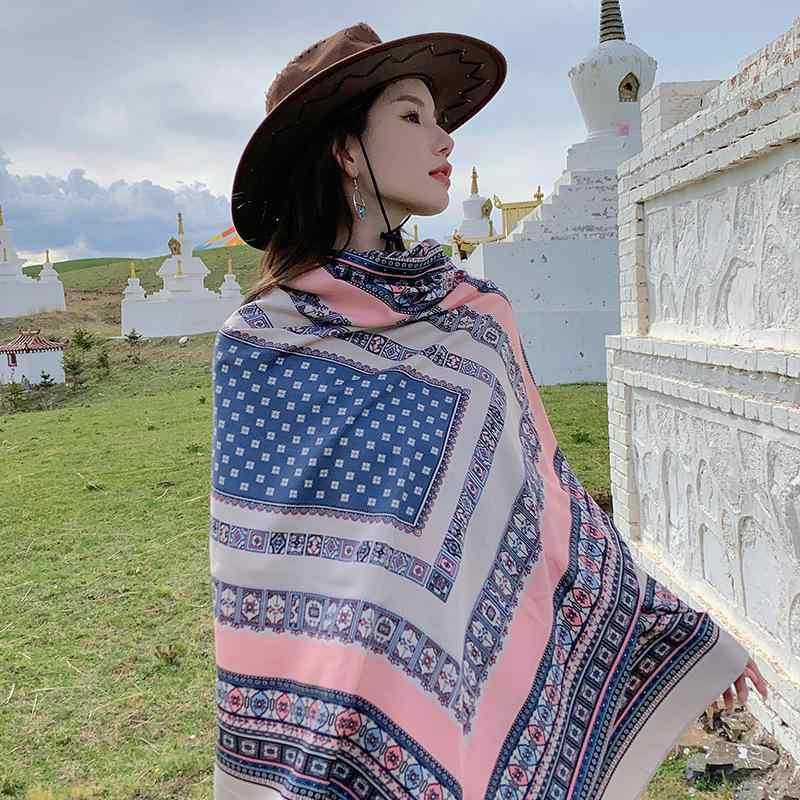 ショール レディース 大判 ポンチョ ケープ ストール 民族風 レトロ ボヘミアン おしゃれ 快適 通気性 ..