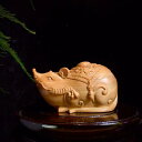 木彫り 崖柏木 無垢材 手彫り 富貴鼠 干支 ねずみ インテリア 置物 オブジェ 車内装飾 カーアクセサリー 茶器飾り 縁起物 風水 モダンチャイニーズ コレクション