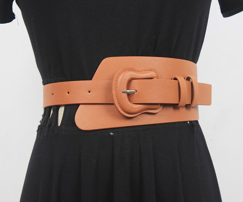 ウエストベルト レディース 幅広 ゴムベルト 伸縮性 フェイクレザー ウエストマーク ワンピース コート..