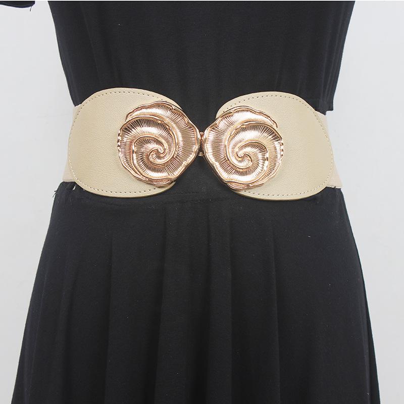 コルセットベルト レディース ウエストマーク 幅広 太め 伸縮性 ゴム ブラック ベージュ レッド フェイクレザー おしゃれ 万能 ワンピ..