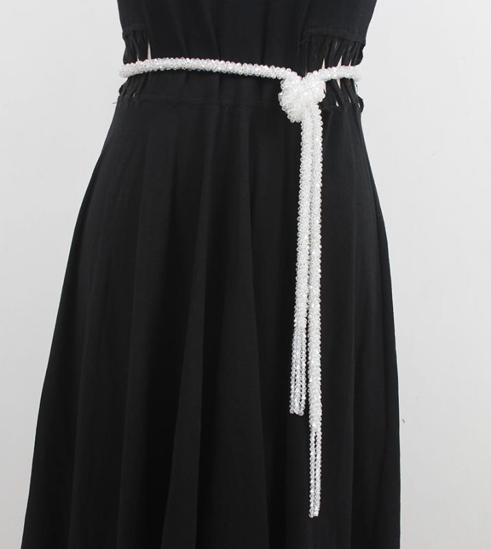 ウエストチェーン レディース ラインストーン シングルライン シンプル 韓国風 ベリーダンス デニム ジ..