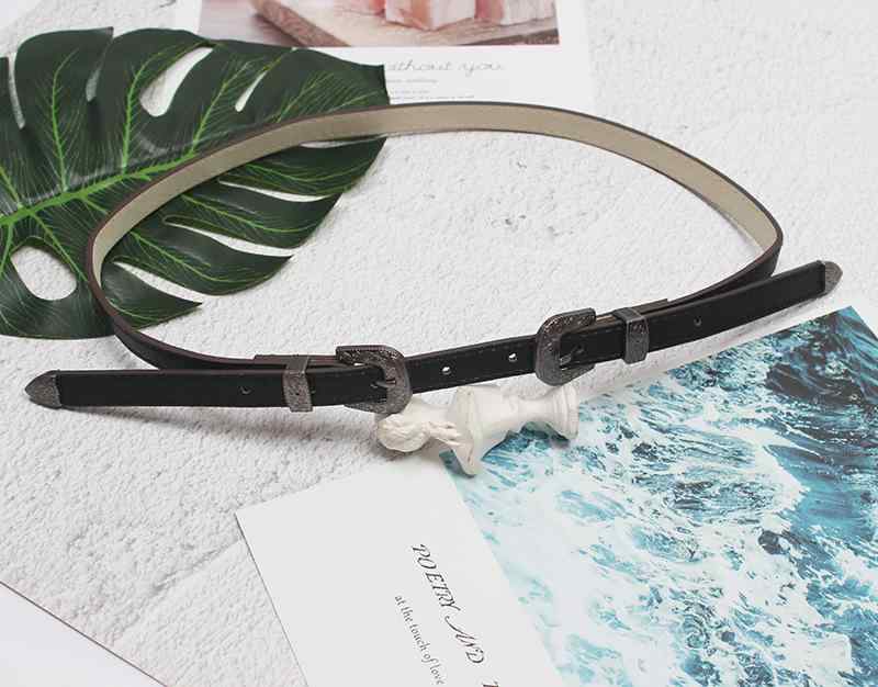 ベルト レディース フェイクレザー 合皮 型押し レトロ ヴィンテージ風 エスニック調 ウエストマーク アクセント ワンピース デニム スカート パンツ 普段使い ブラック