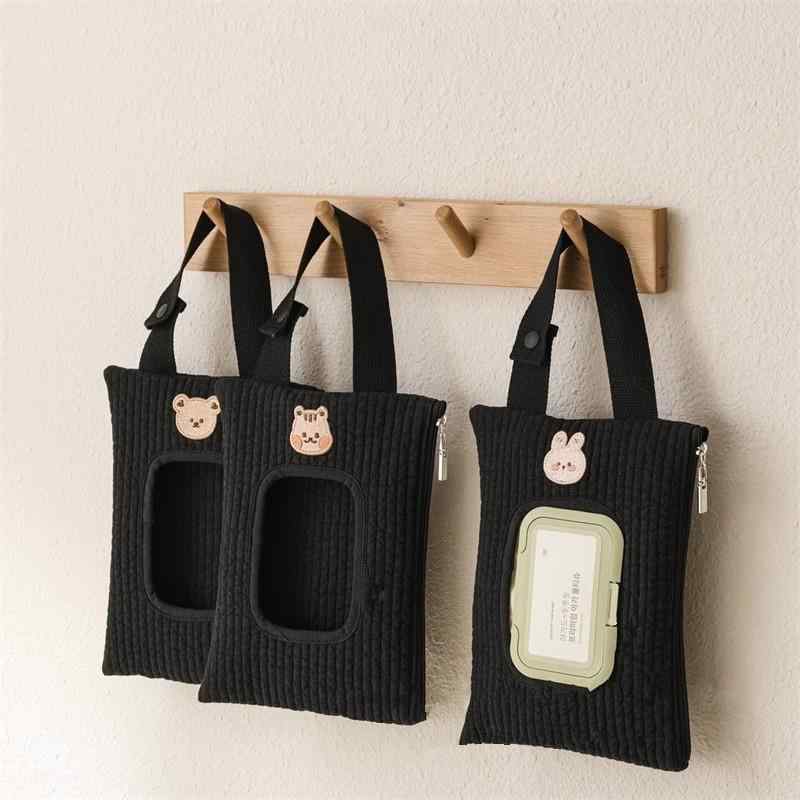 ティッシュケース ベビー キッズ 車載 ベビーカー シートバック 吊り下げ 車内収納 ウェットティッシュ..