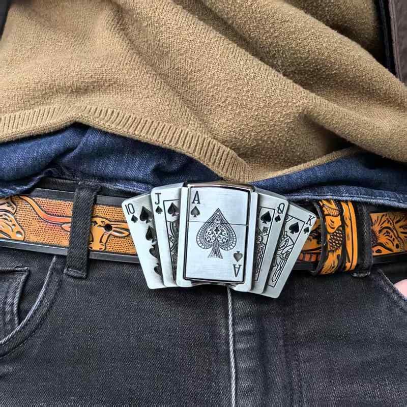 ベルト メンズ 男性用 ライター機能 個性的 ファッション ストリート系 カジュアル 学生 ティーン 合金..